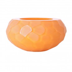 Orange Murano glass battuto bowl